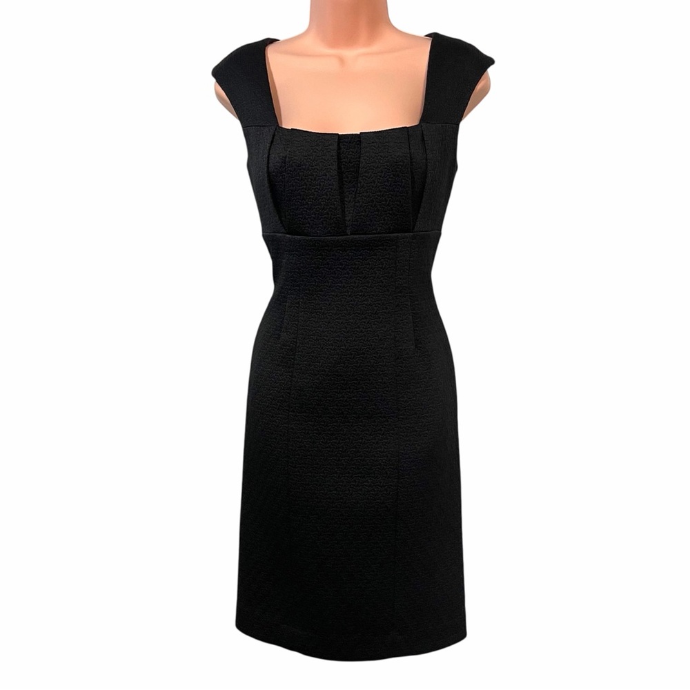 Calvin Klein Black Textured Midi Dress